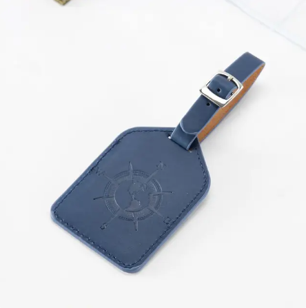 Étiquette de bagage en cuir